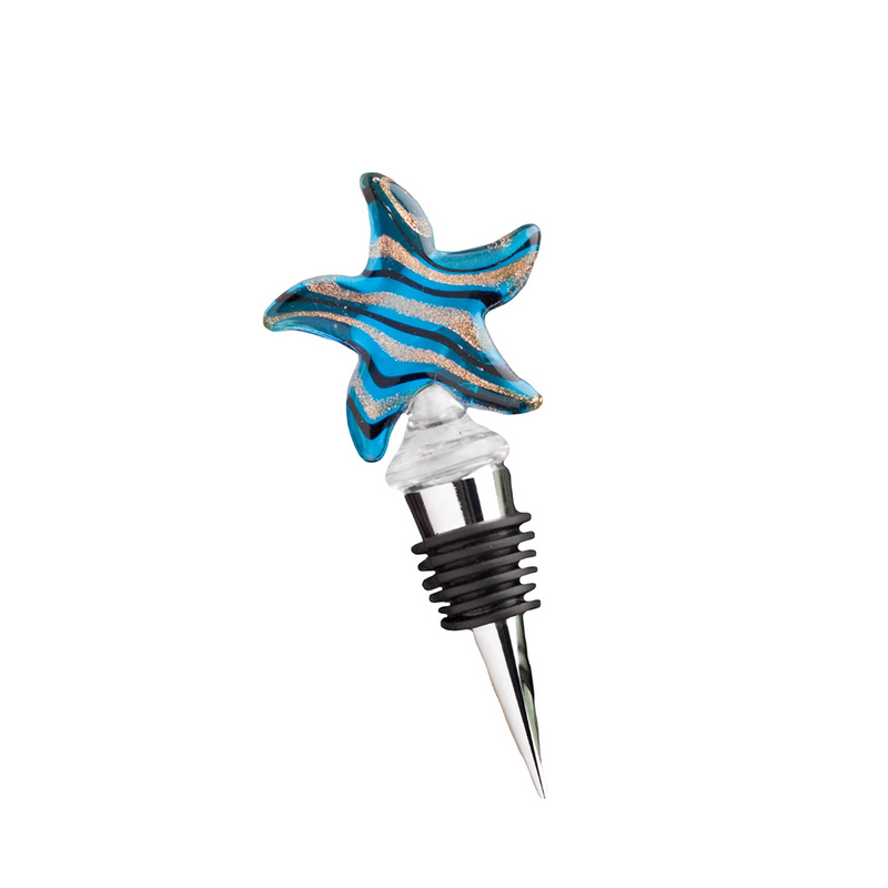 Italian Glass Starfish Wine Stopper