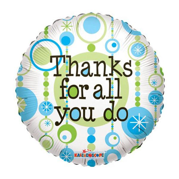 Flower Delivery Florist Same Day Naples 12 Thanks For All You Do Retro Balloon.Jpg