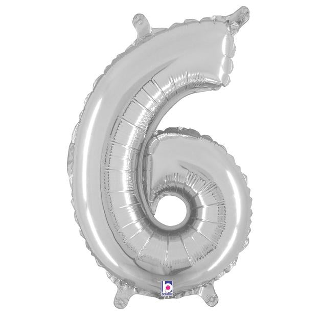 Flower Delivery Florist Same Day Naples 65 Number Six Air Filled Balloon.Jpg